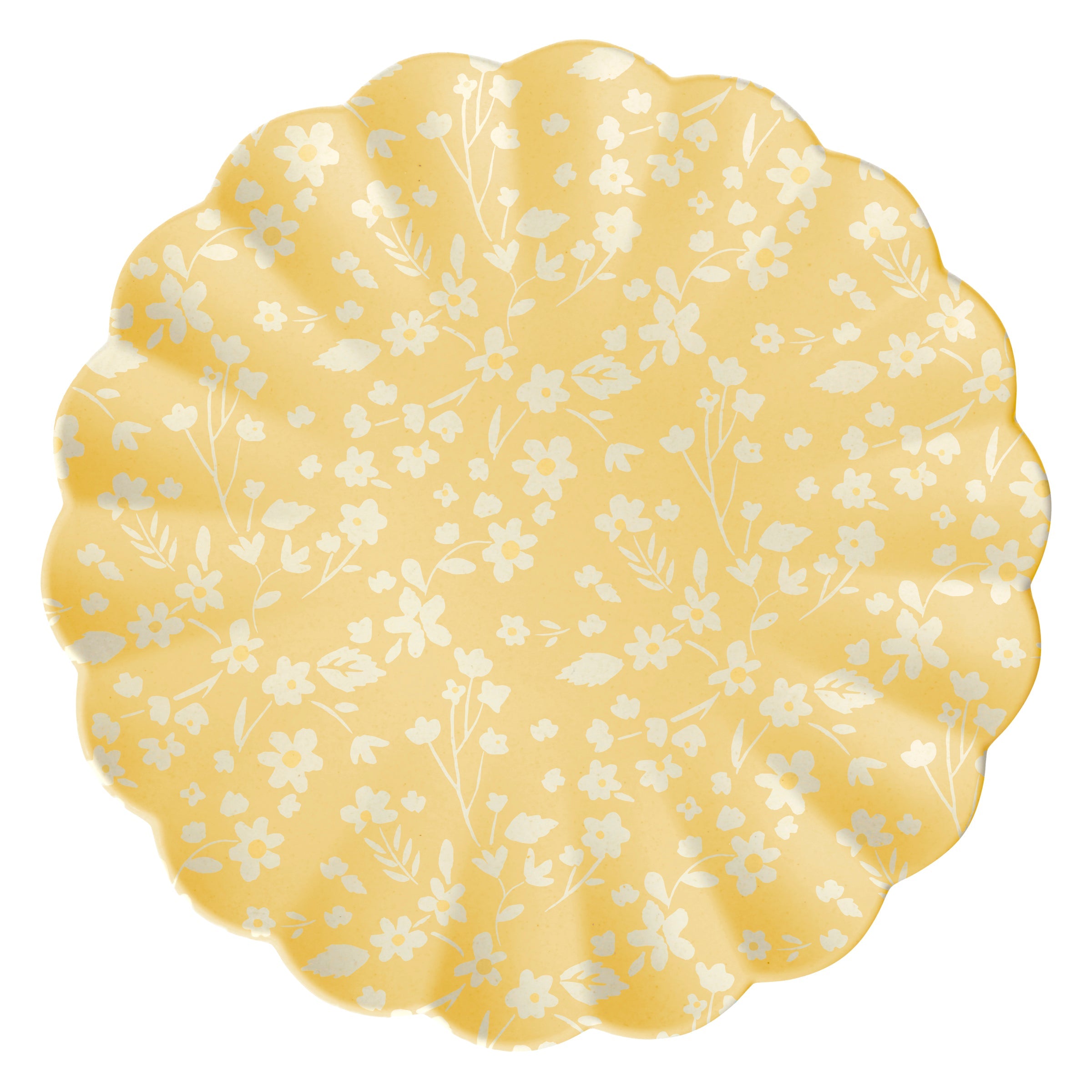 Floral Reusable Bamboo Large Plates, Set of 6