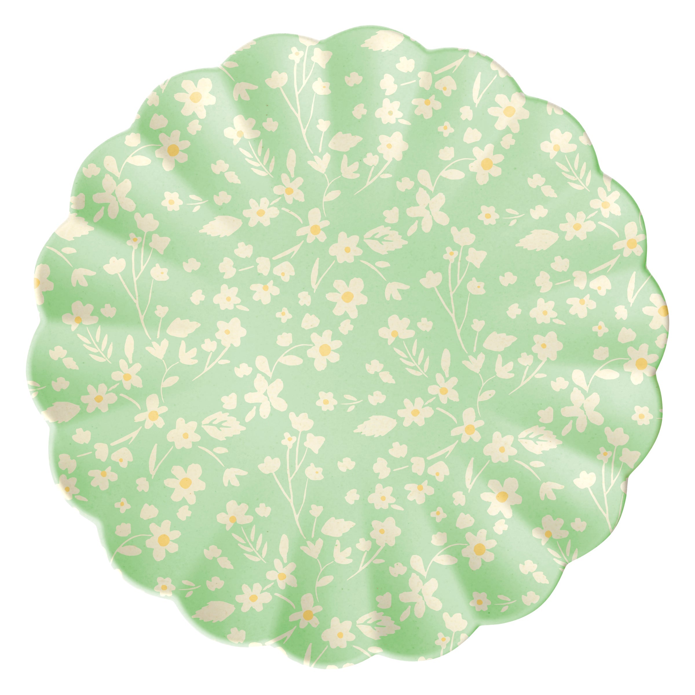 Floral Reusable Bamboo Large Plates, Set of 6