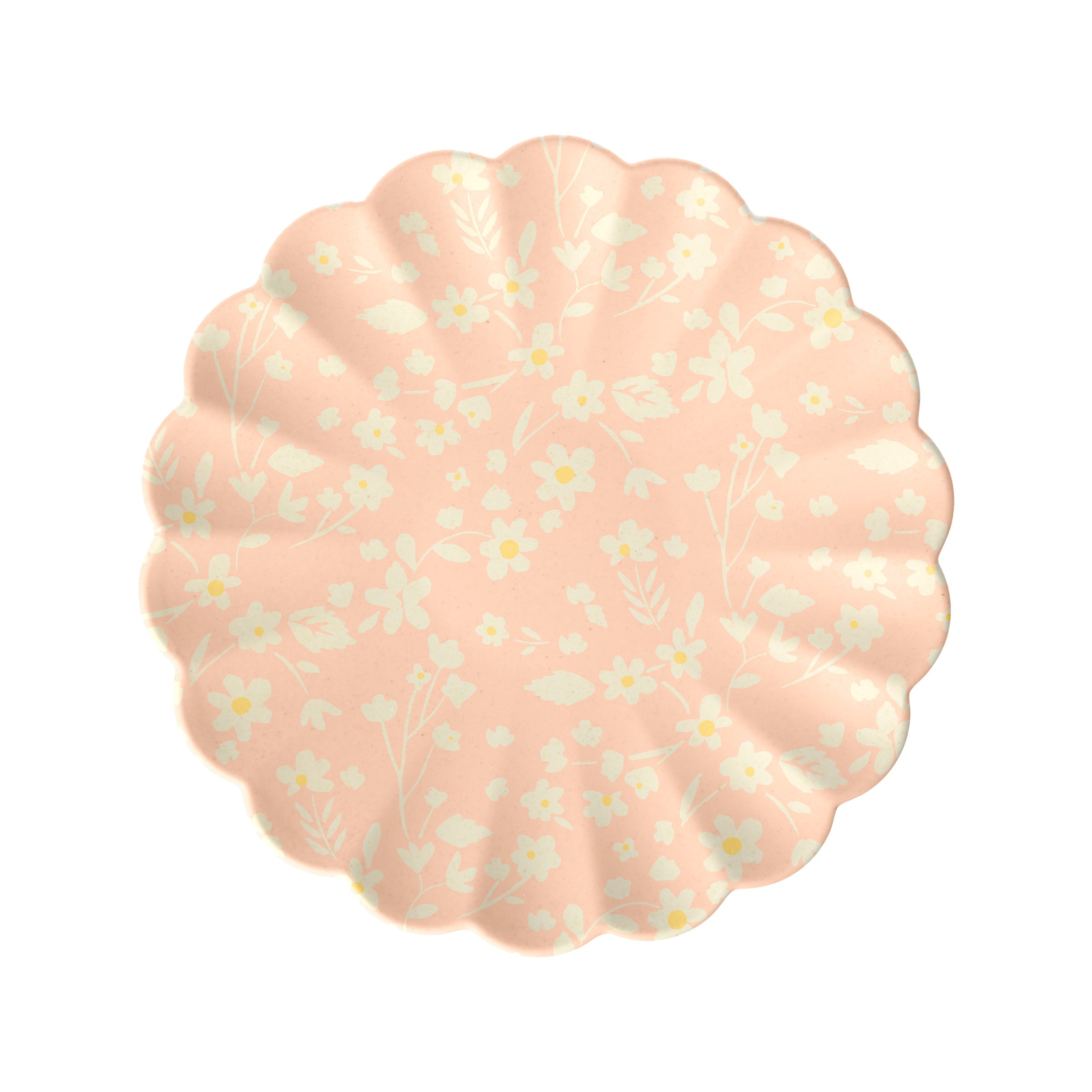 Floral Reusable Bamboo Small Plates, Set of 6