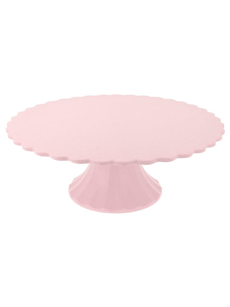 Medium Reusable Bamboo Cake Stand, Pink